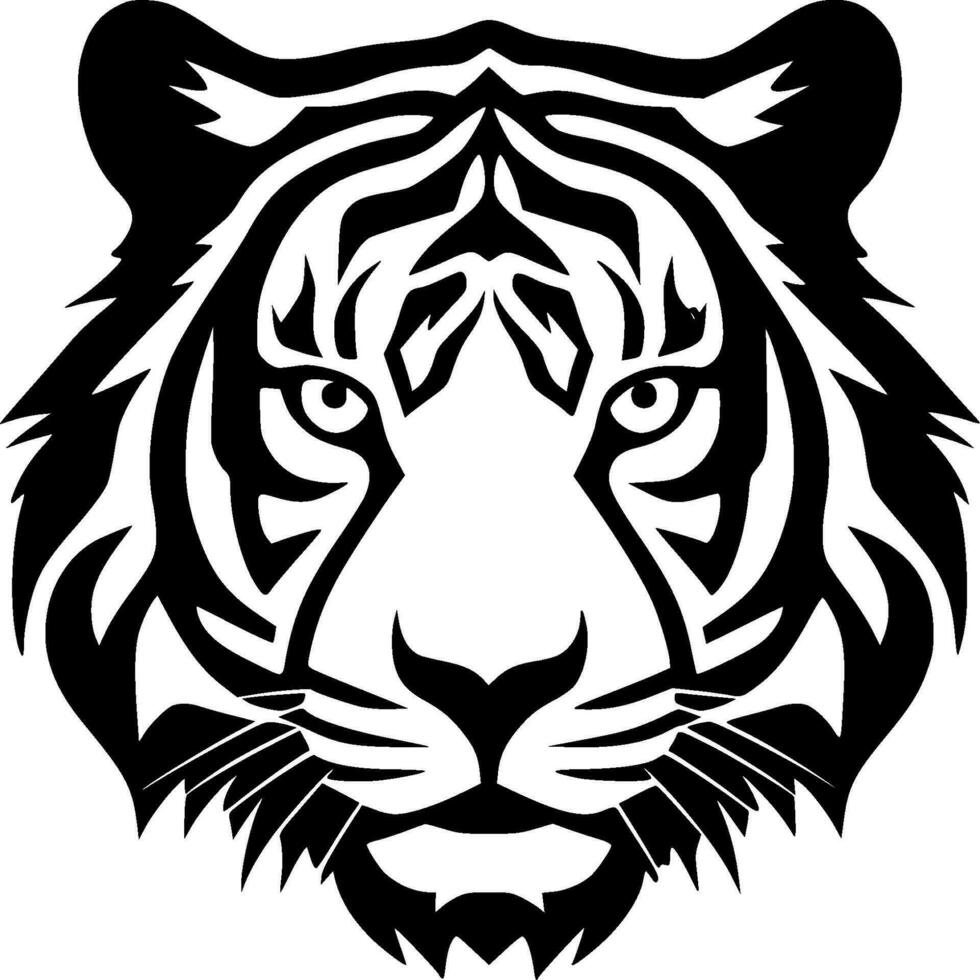 Tiger - Minimalist and Flat Logo - Vector illustration