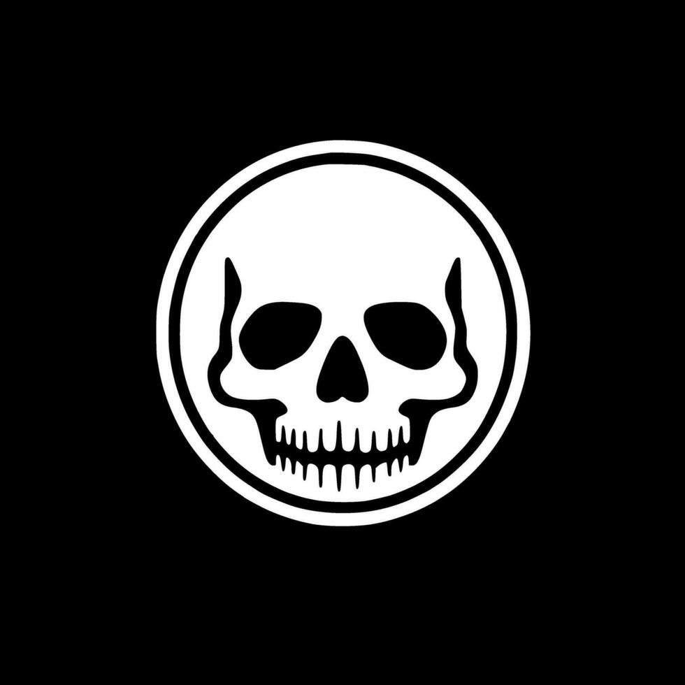 Skull, Minimalist and Simple Silhouette - Vector illustration