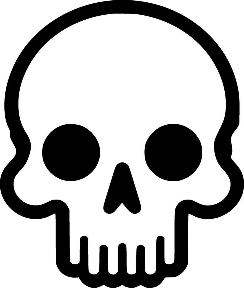 Skull, Minimalist and Simple Silhouette - Vector illustration