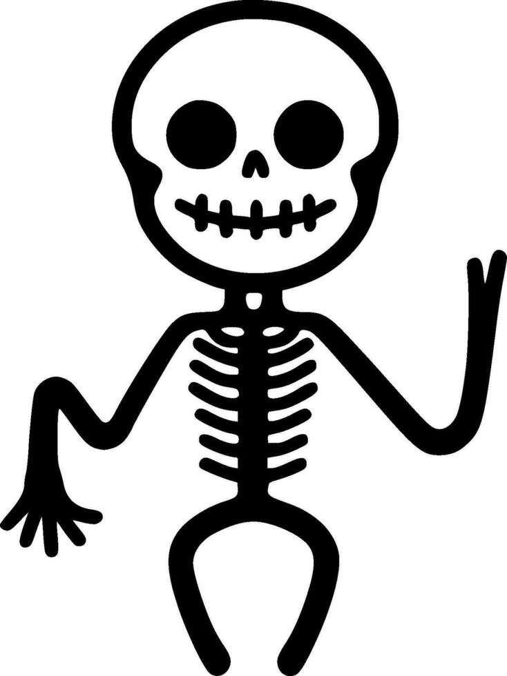 Skeleton, Minimalist and Simple Silhouette - Vector illustration