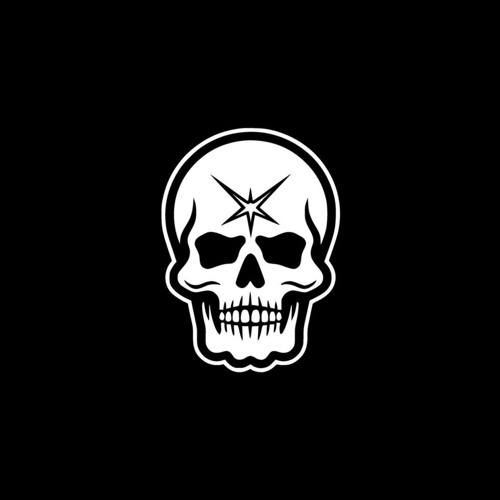 Skull - Minimalist and Flat Logo - Vector illustration