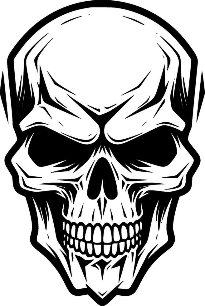 Skull, Minimalist and Simple Silhouette - Vector illustration