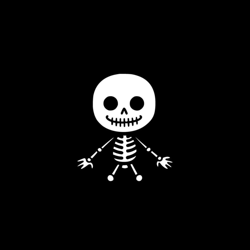 Skeleton - Minimalist and Flat Logo - Vector illustration