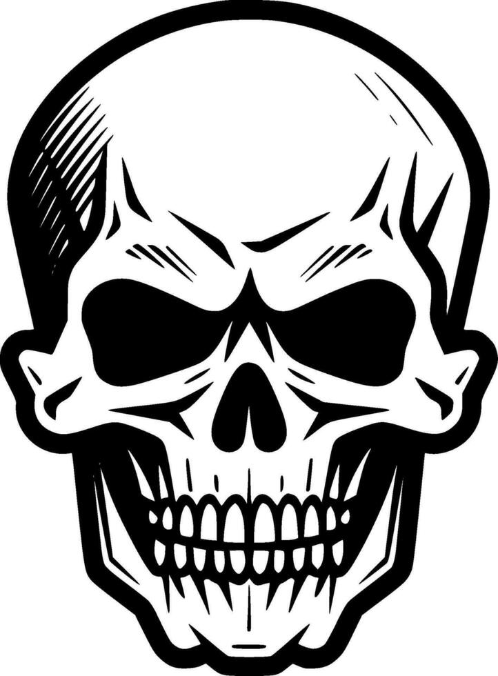 Skull, Minimalist and Simple Silhouette - Vector illustration