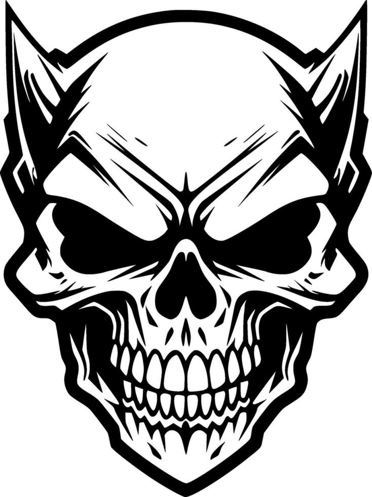 Skull - Minimalist and Flat Logo - Vector illustration