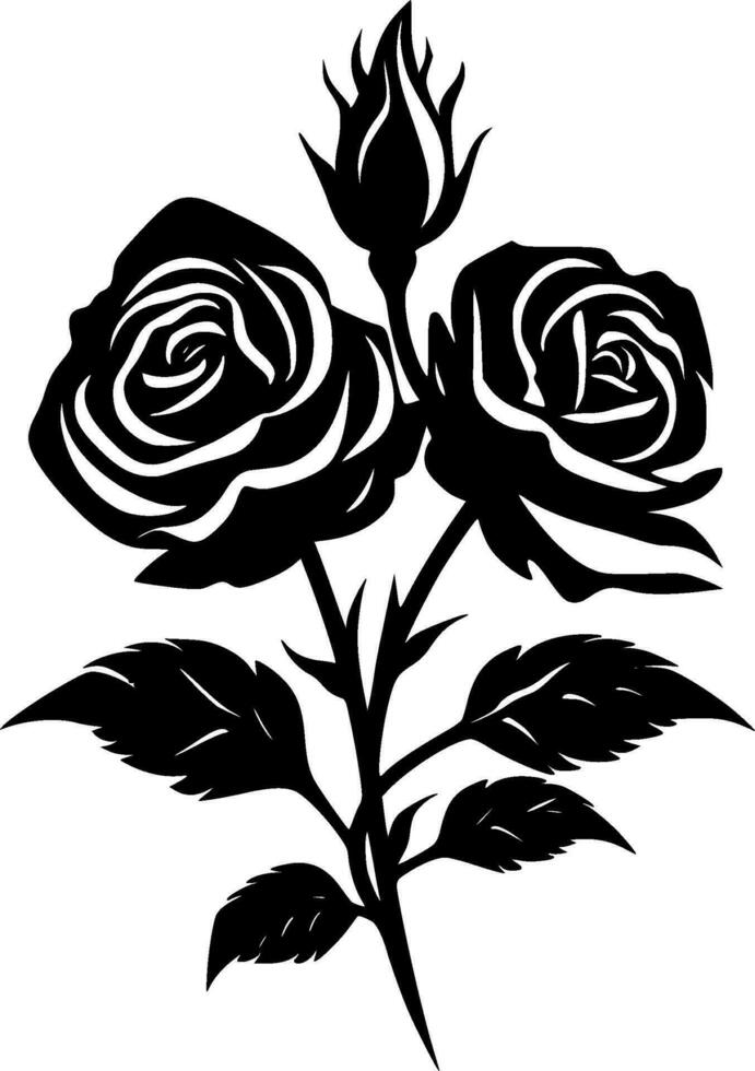 Roses - High Quality Vector Logo - Vector illustration ideal for T-shirt graphic