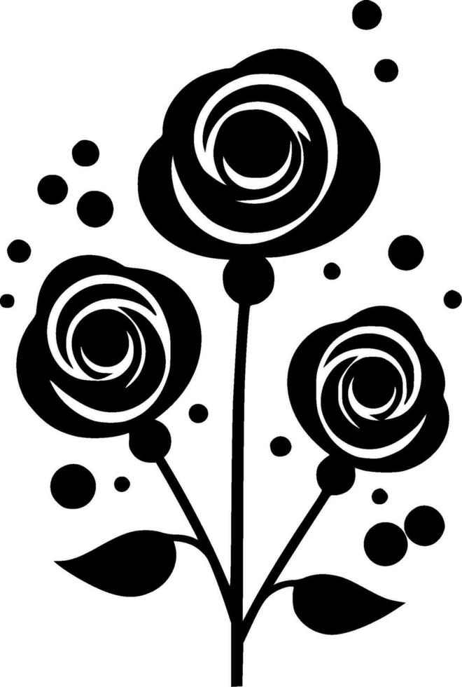 rosas - minimalista y plano logo - vector ilustración