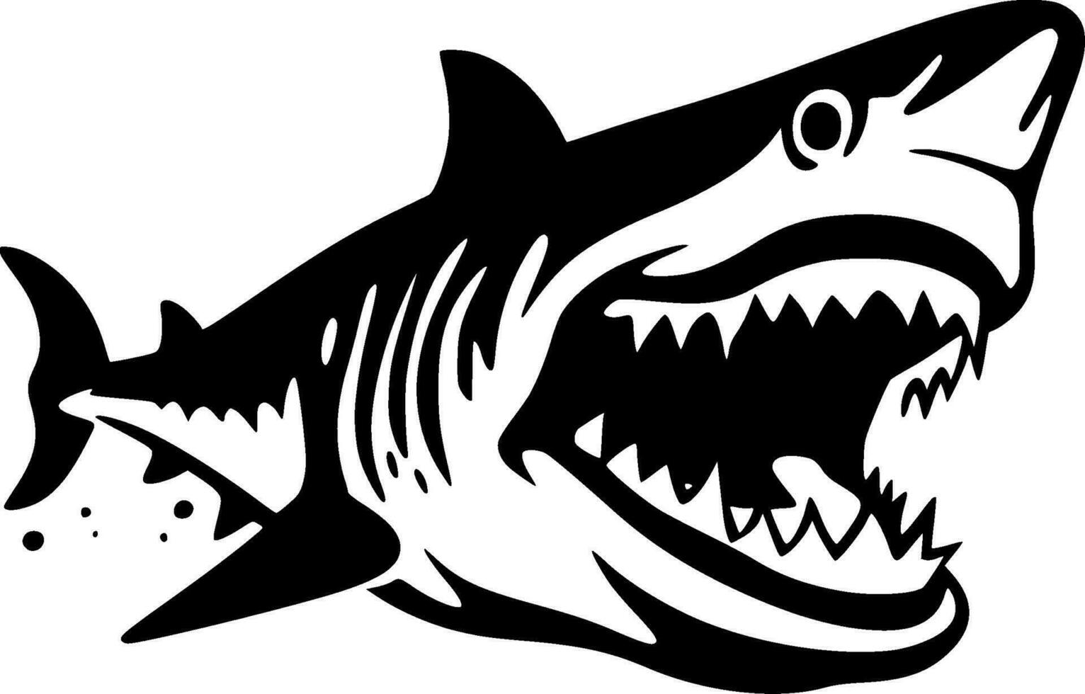 Shark - Minimalist and Flat Logo - Vector illustration