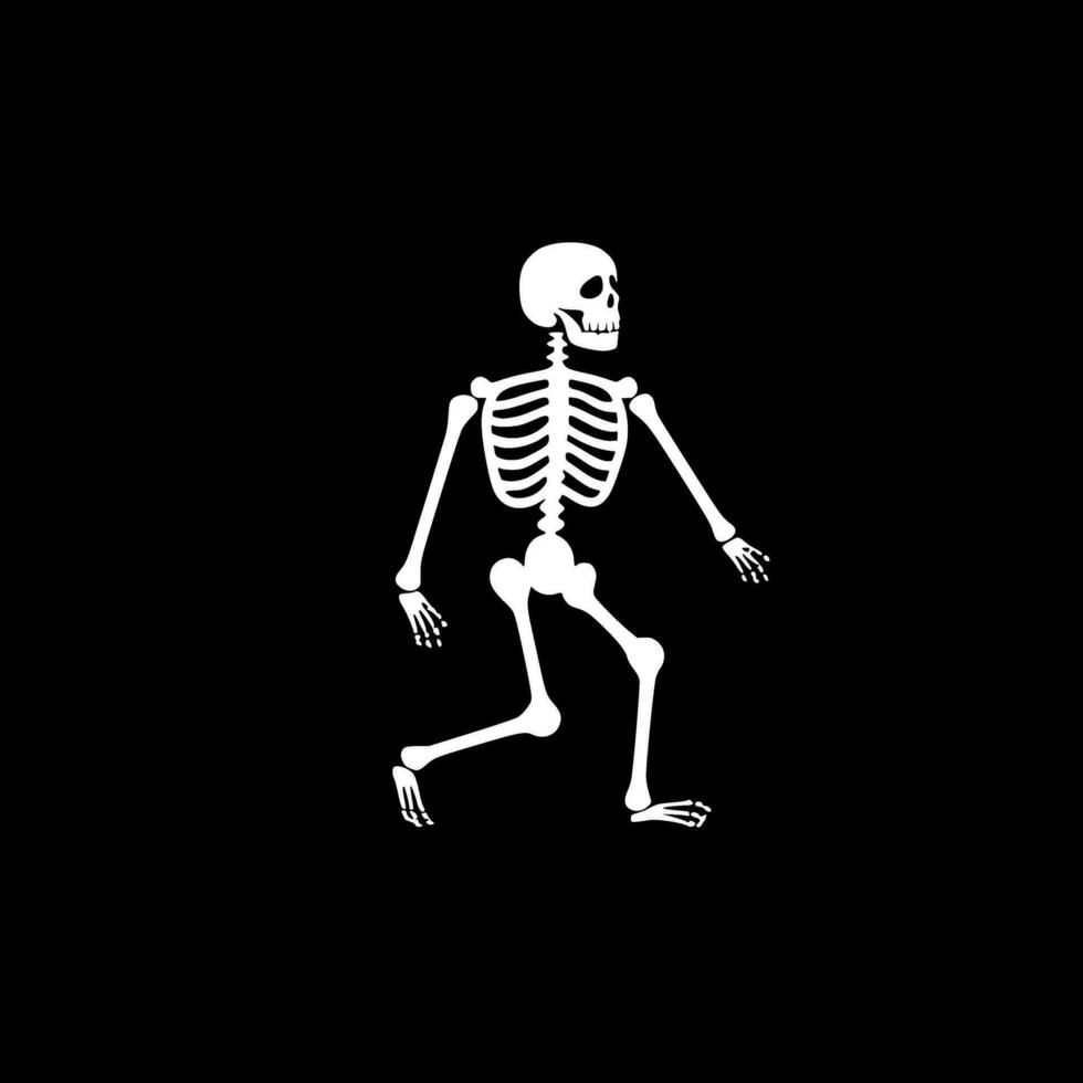 Skeleton - Black and White Isolated Icon - Vector illustration