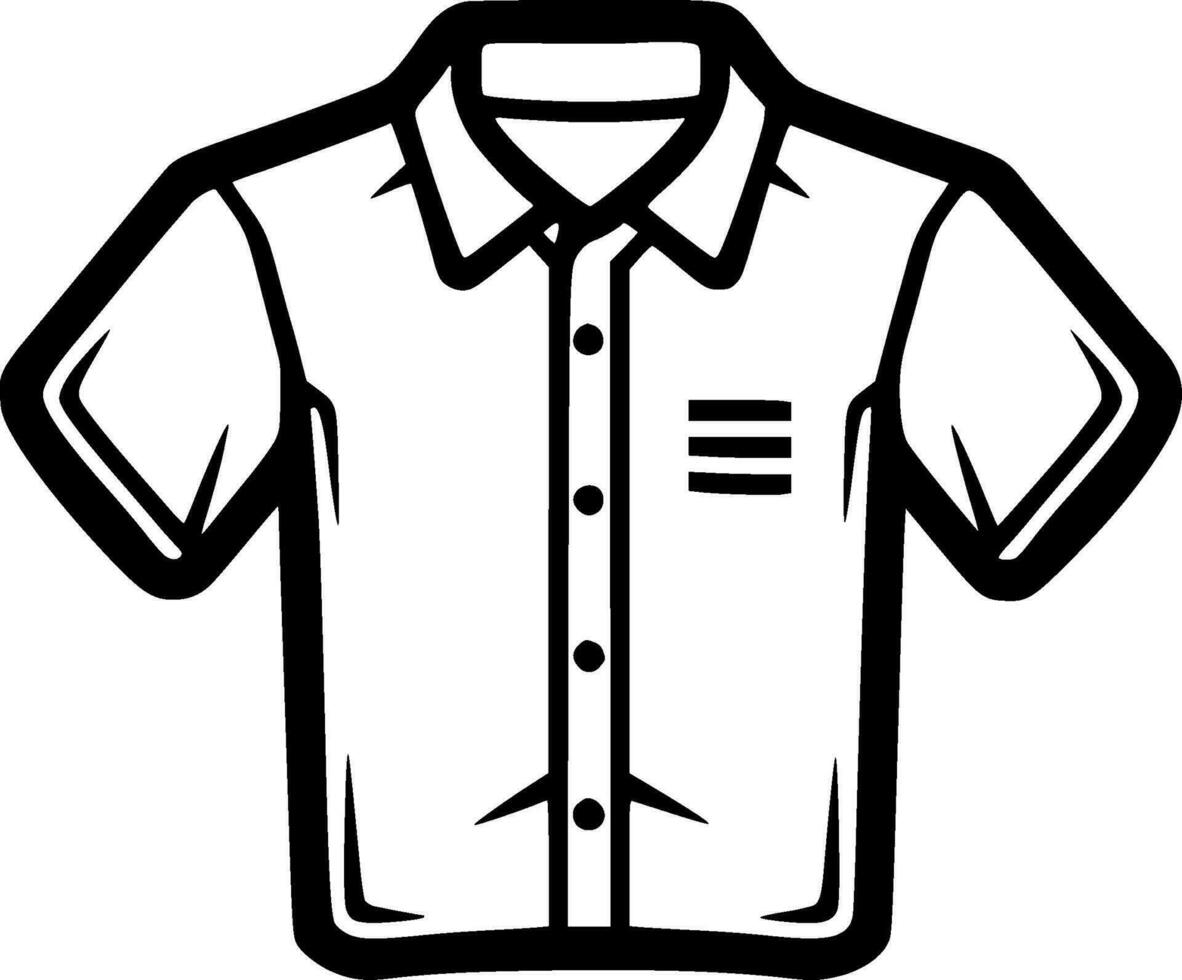 camisa, minimalista y sencillo silueta - vector ilustración