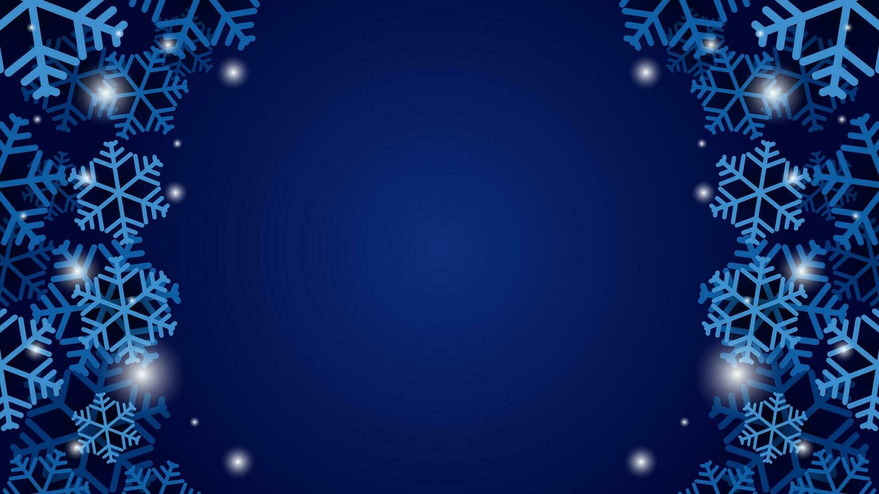 Winter background template with snowflake particles suitable for banner, poster, advertisement, brochure. Vector illustration