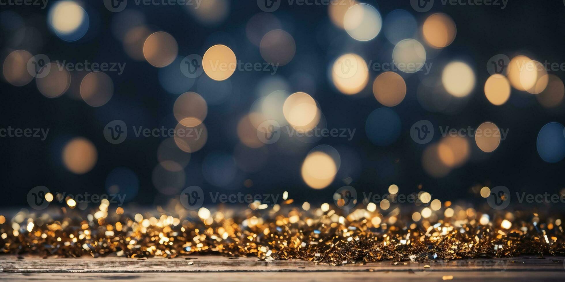 Christmas background. Festive abstract background with bokeh defocused lights AI Generated photo