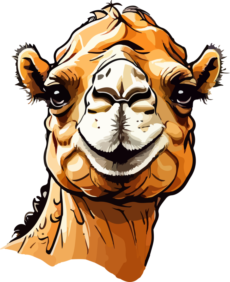 Camel Head Illustration Logo AI Generative png