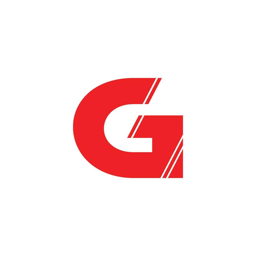 letter g simple geometric logo vector