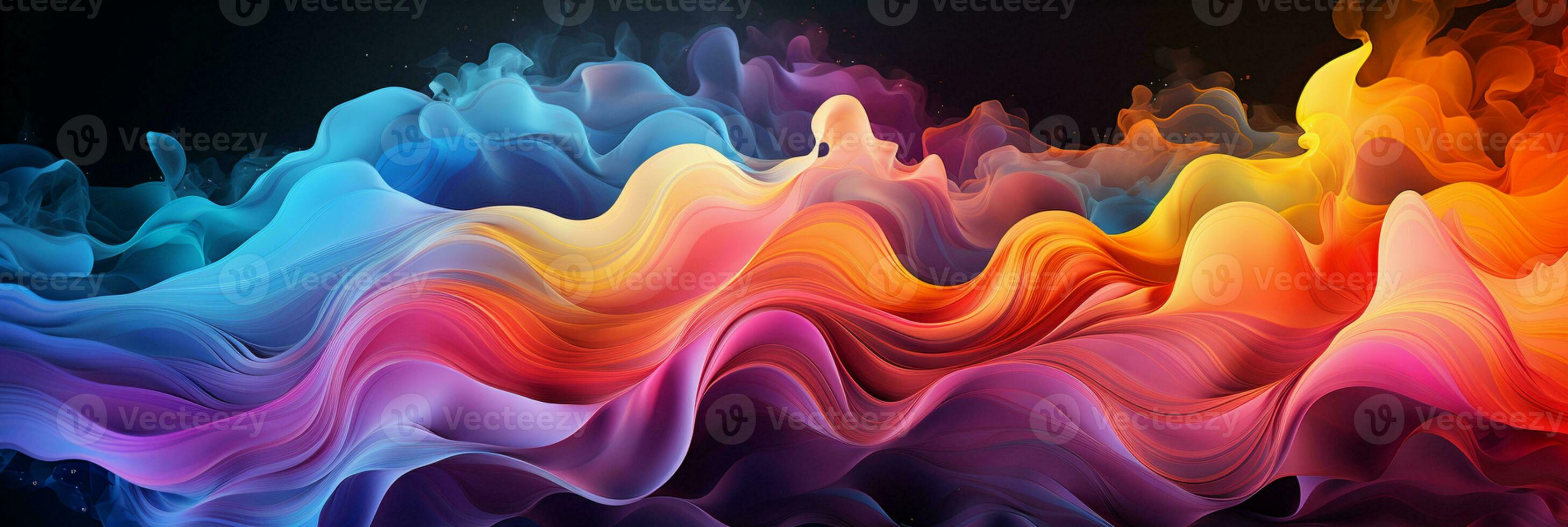 Abstract colorful Graphic motion on background, creative waves of gradient color smoke and liquid, AI Generative photo