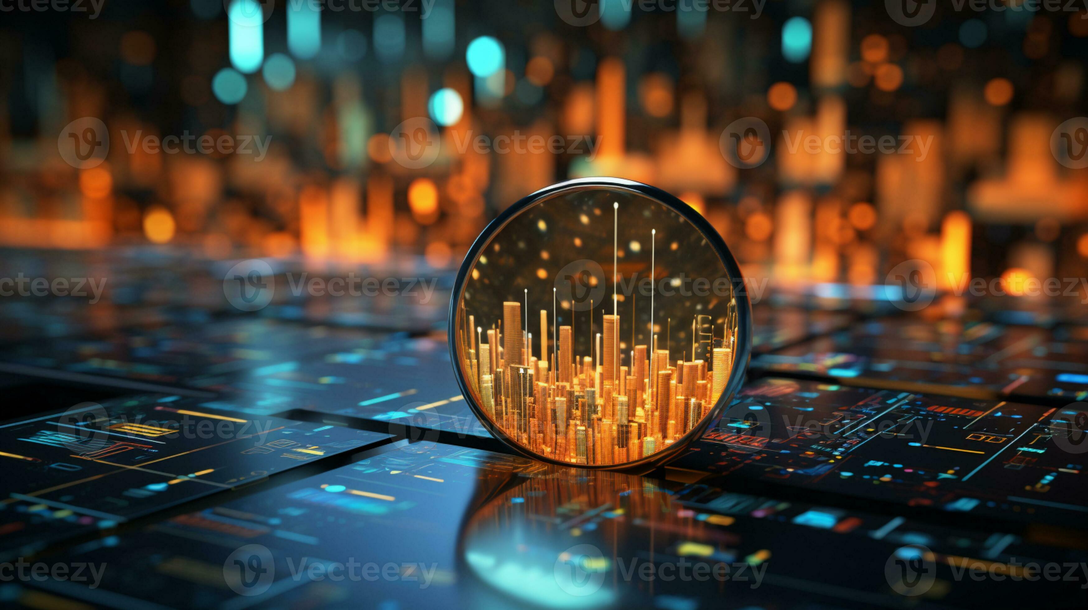 Data Visualization, Close up Technology Digitalization, Optimization of ...
