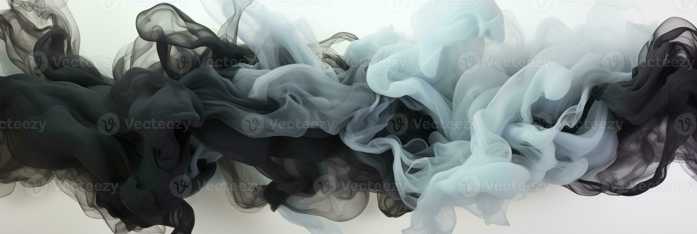 Abstract Graphic motion on background, creative waves of black smoke, AI Generative photo