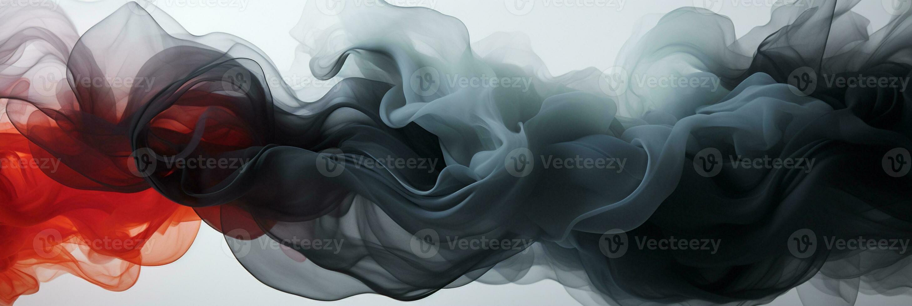 Abstract Graphic motion on background, creative waves of black smoke, AI Generative photo