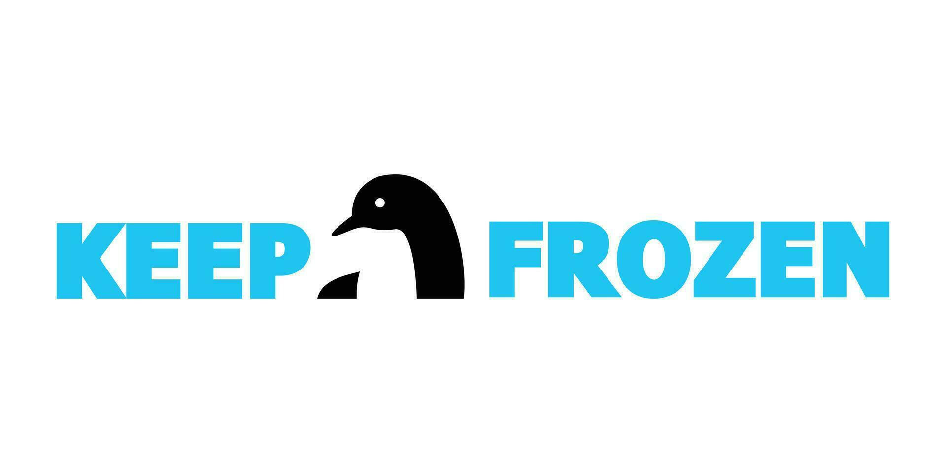 keep frozen label design. cold product sign and symbol. vector