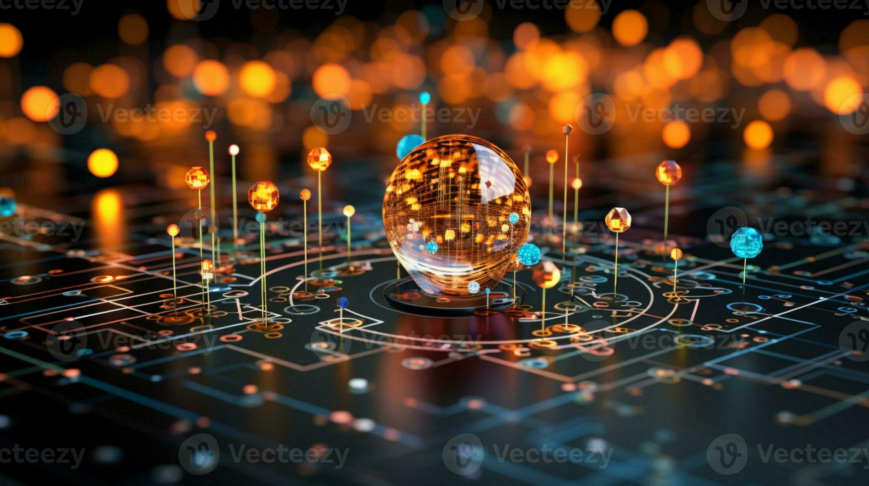 Data Visualization, Close up Technology Digitalization, Optimization of High-Tech Electronics, Data mining, artificial intelligence, business analytics, AI Generative photo