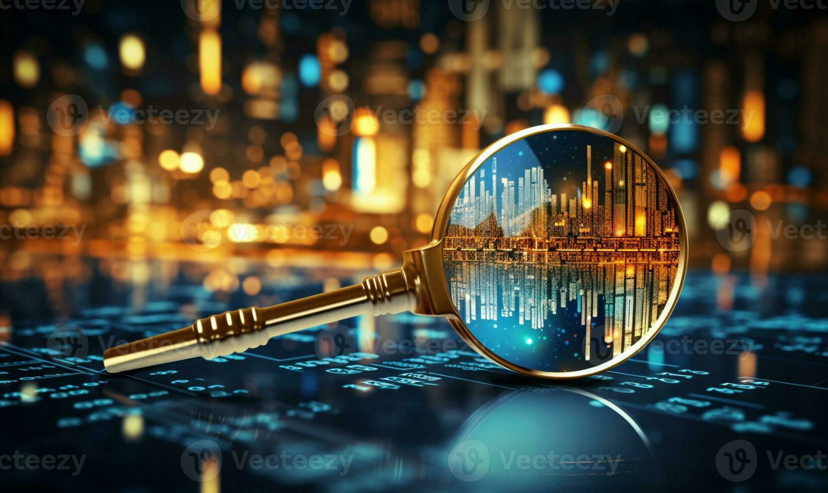 Data Visualization, Close up Technology Digitalization, Optimization of High-Tech Electronics, Data mining, artificial intelligence, business analytics, AI Generative photo