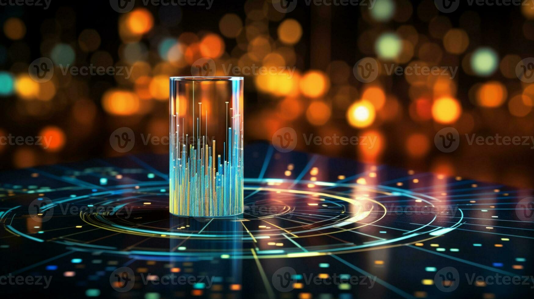 Data Visualization, Close up Technology Digitalization, Optimization of High-Tech Electronics, Data mining, artificial intelligence, business analytics, AI Generative photo