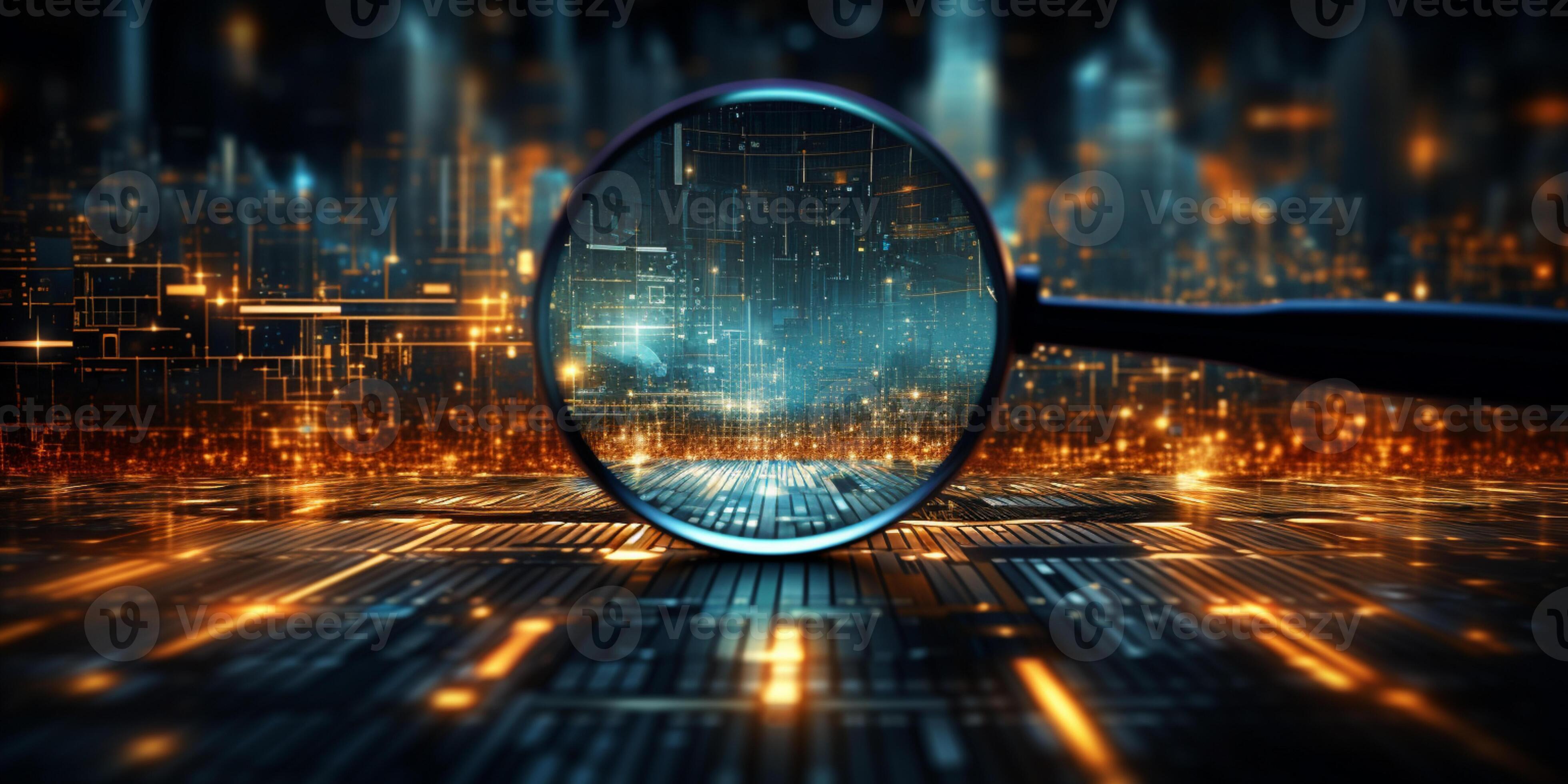 Data Visualization, Close up Technology Digitalization, Optimization of ...