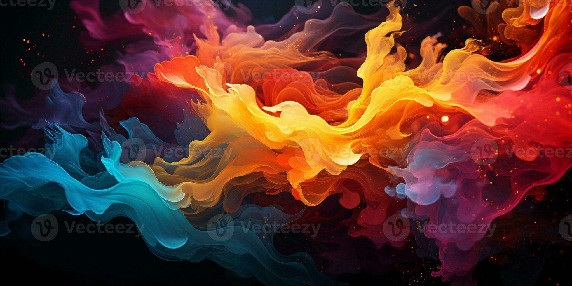 Abstract colorful Graphic motion on background, creative waves of gradient color smoke and liquid, AI Generative photo