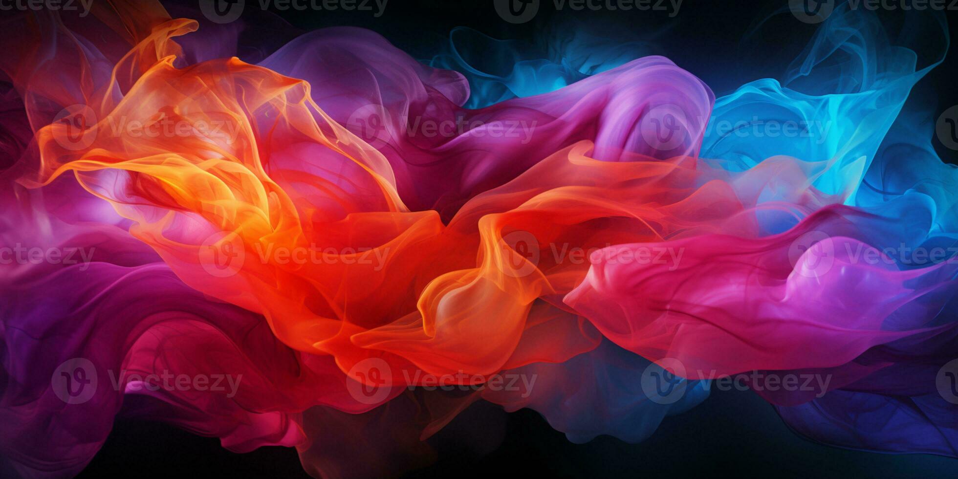 Abstract colorful Graphic motion on background, creative waves of gradient color smoke and liquid, AI Generative photo