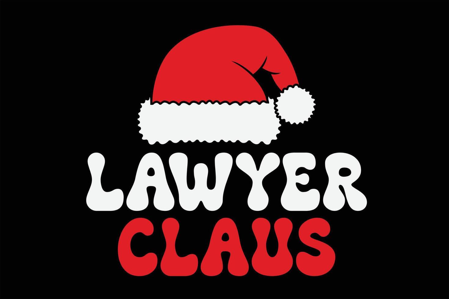 Lawyer Claus Funny Christmas T-Shirt Design vector