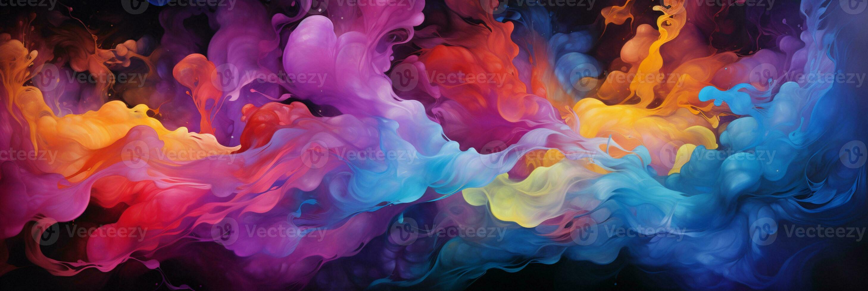 Abstract colorful Graphic motion on background, creative waves of gradient color smoke and liquid, AI Generative photo