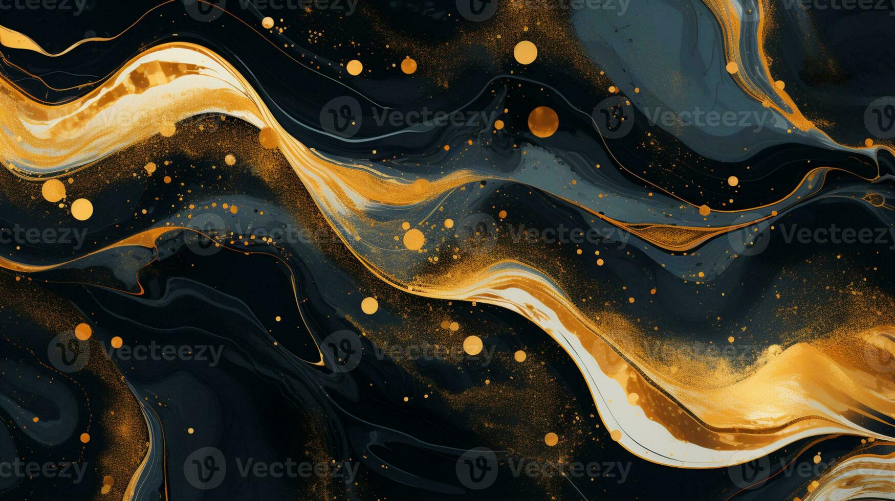 Abstract background black and gold water color style, captivating blend of gold and black oil texture, Luxury and elegant Marble Art, AI Generative photo