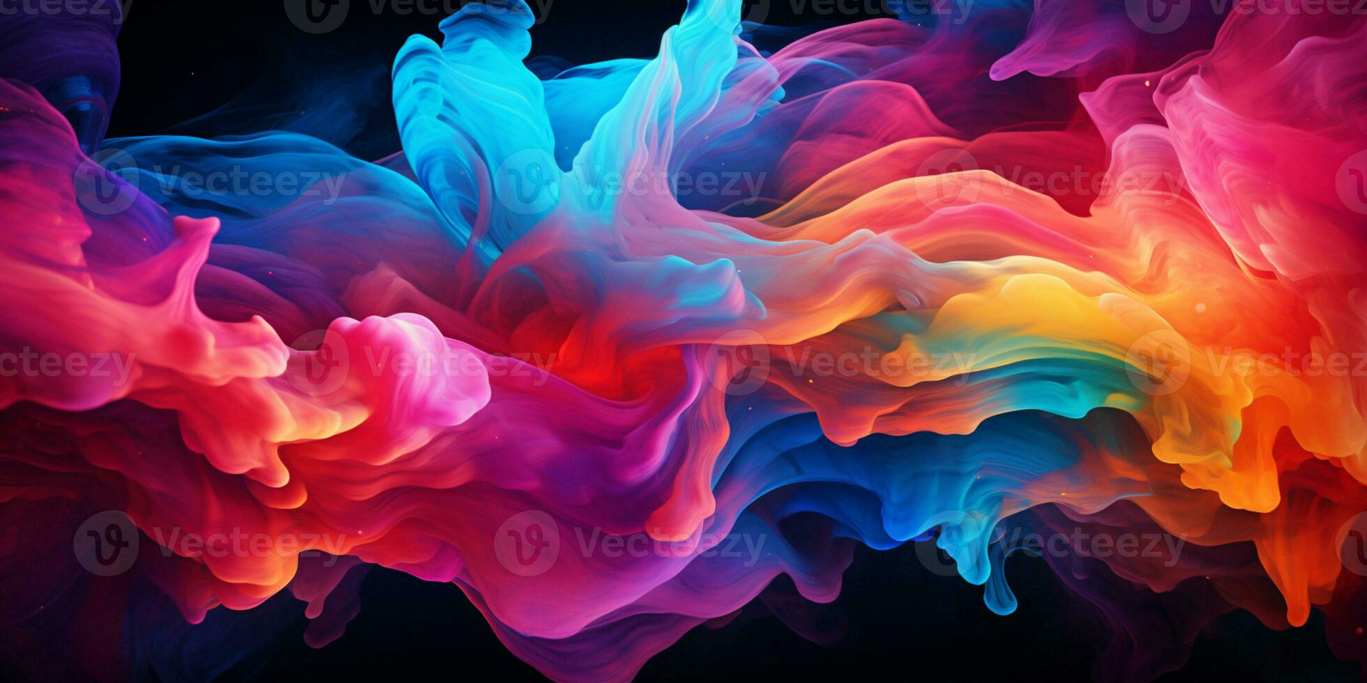 Abstract colorful Graphic motion on background, creative waves of gradient color smoke and liquid, AI Generative photo