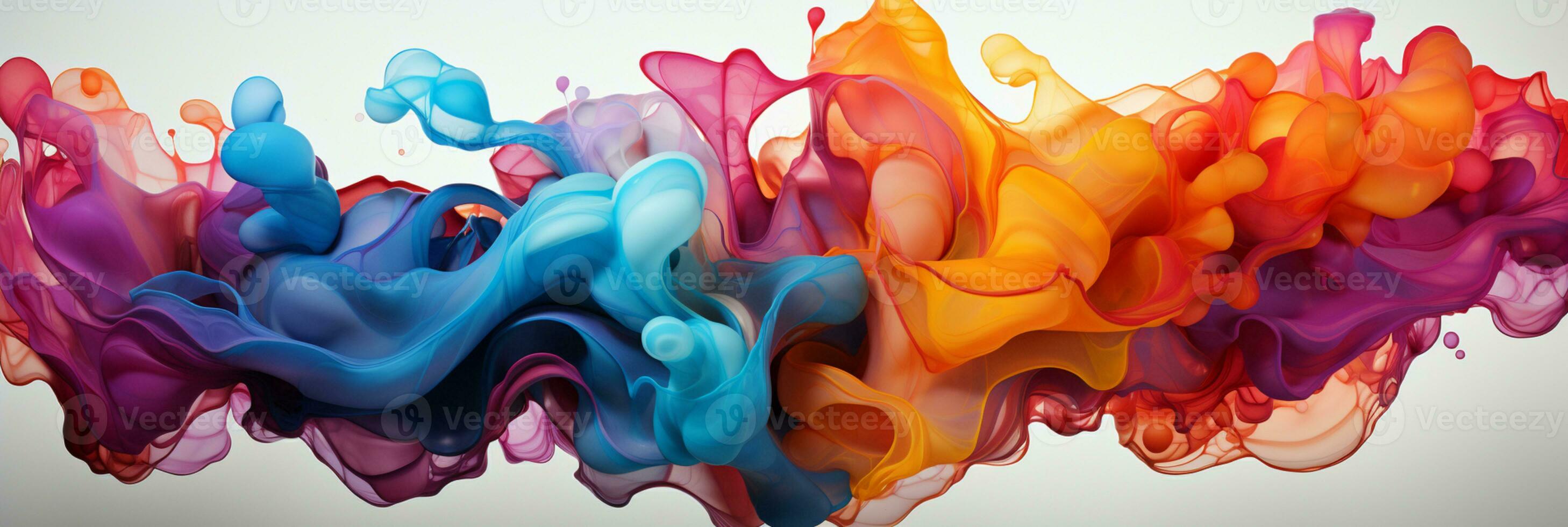 Abstract colorful Graphic motion on background, creative waves of gradient color smoke and liquid photo