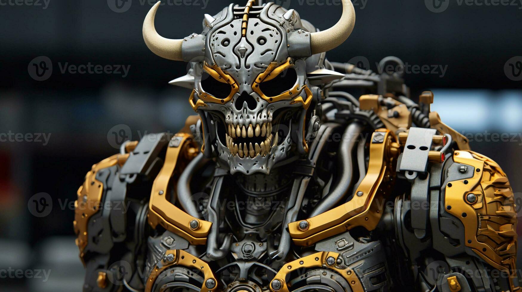 A shot of Close up of a robot cosplay character from the Marvel Comics Generative AI photo