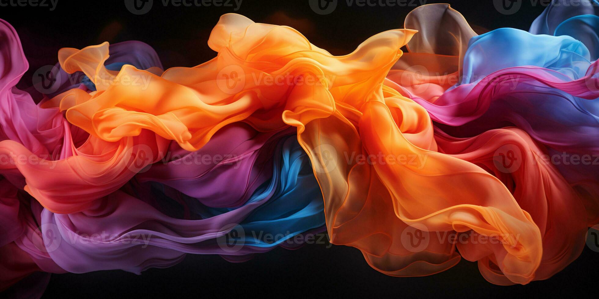 Abstract colorful Graphic motion on background, creative waves of gradient color smoke and liquid photo