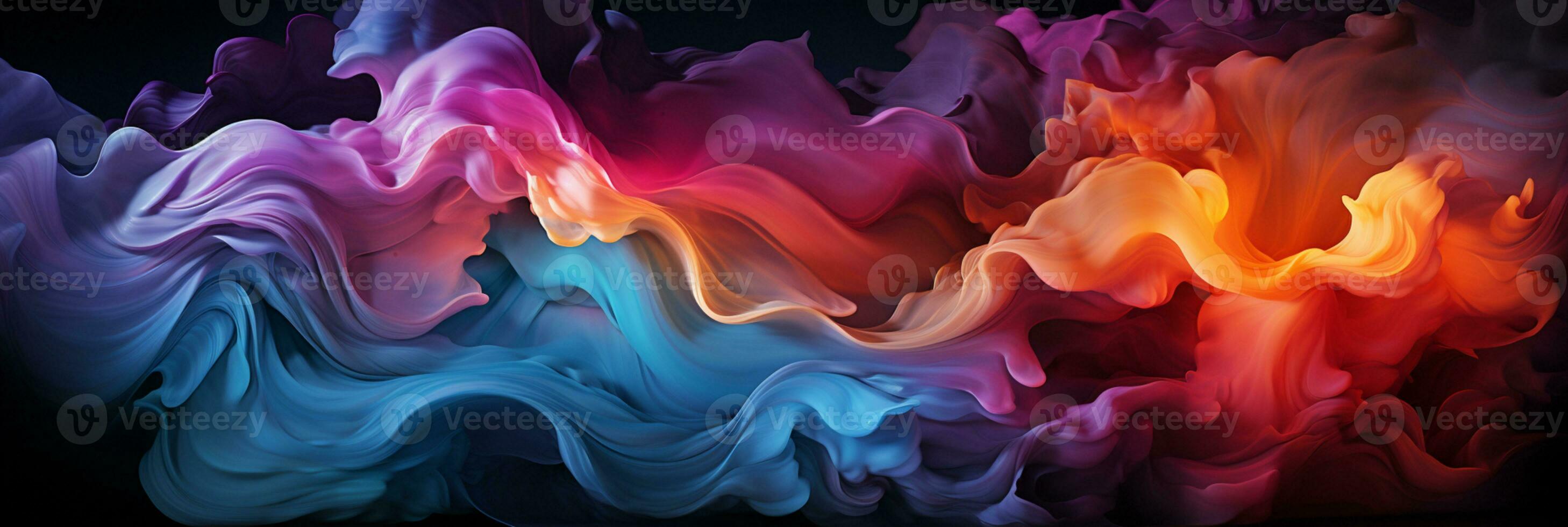 Abstract colorful Graphic motion on background, creative waves of gradient color smoke and liquid, AI Generative photo