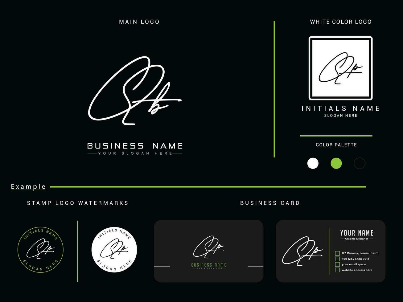 Minimalist Signature Qb Floral Logo, Unique QB Logo Icon With Branding For You vector