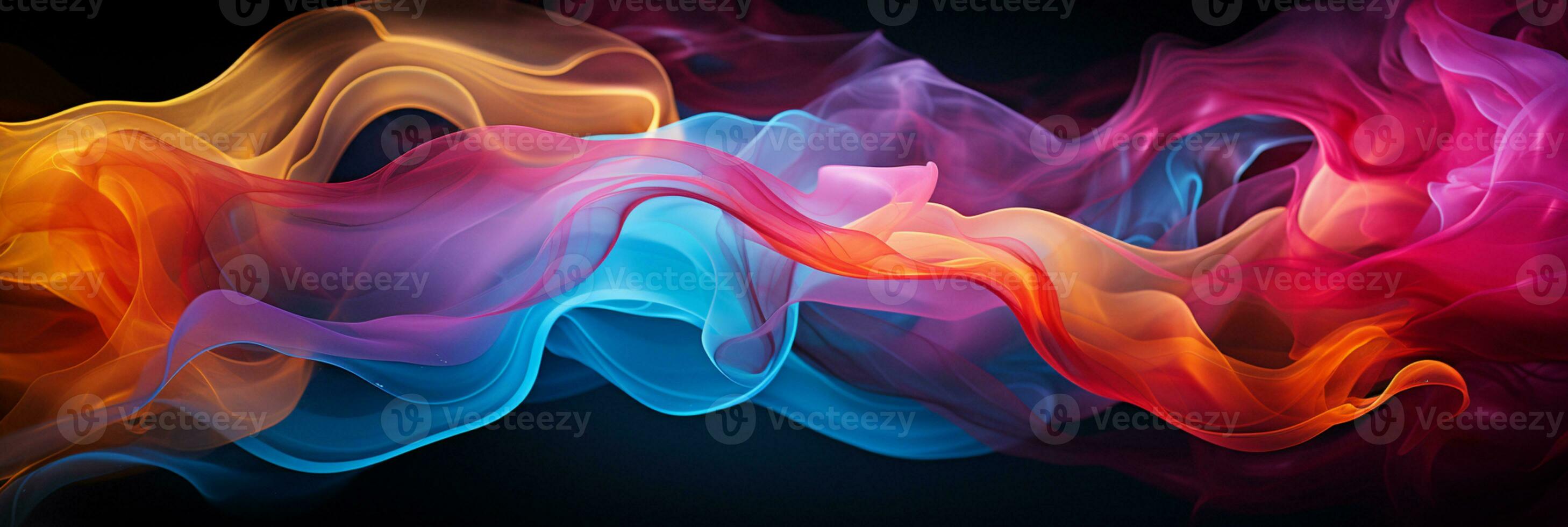Abstract colorful Graphic motion on background, creative waves of gradient color smoke and liquid, AI Generative photo