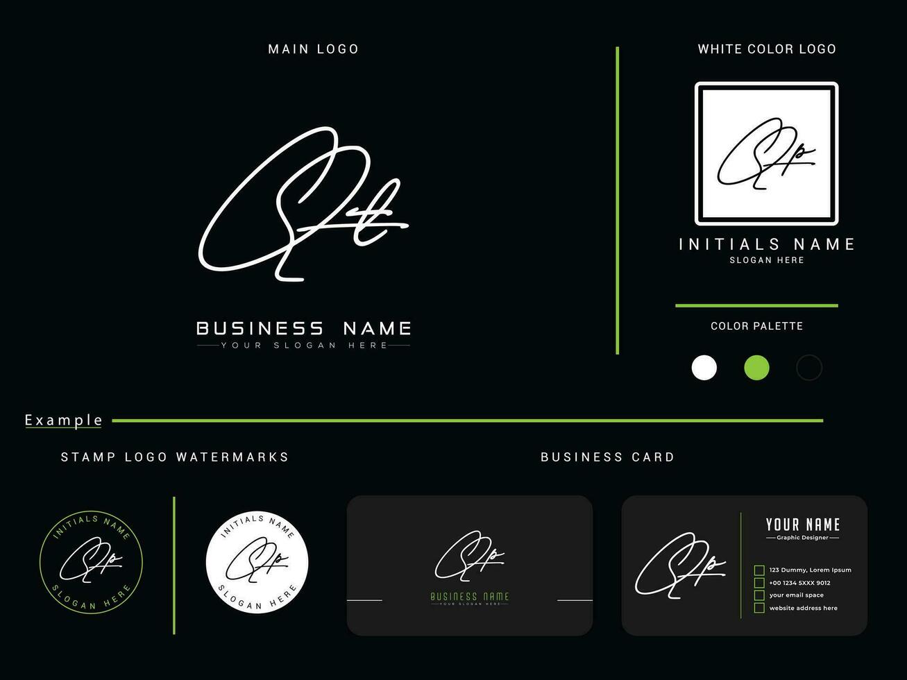 Minimalist Signature Qt Floral Logo, Unique QT Logo Icon With Branding For You vector