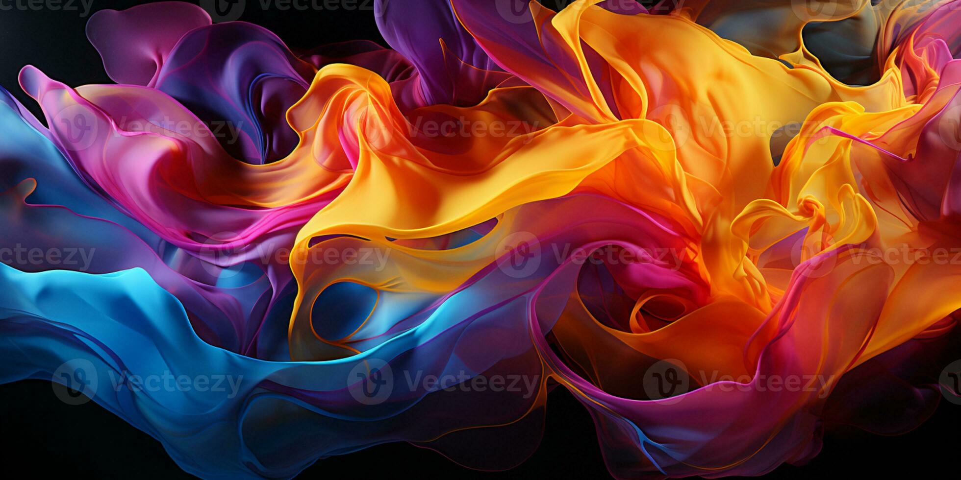 Abstract colorful Graphic motion on background, creative waves of gradient color smoke and liquid, AI Generative photo