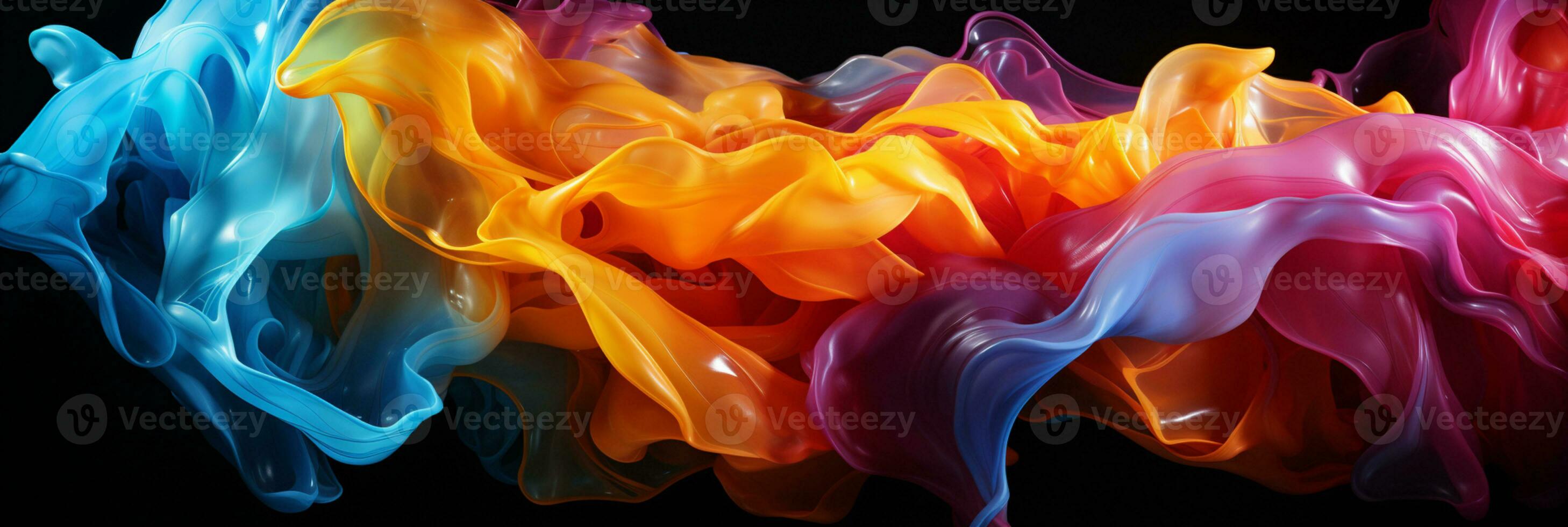 Abstract colorful Graphic motion on background, creative waves of gradient color smoke and liquid, AI Generative photo