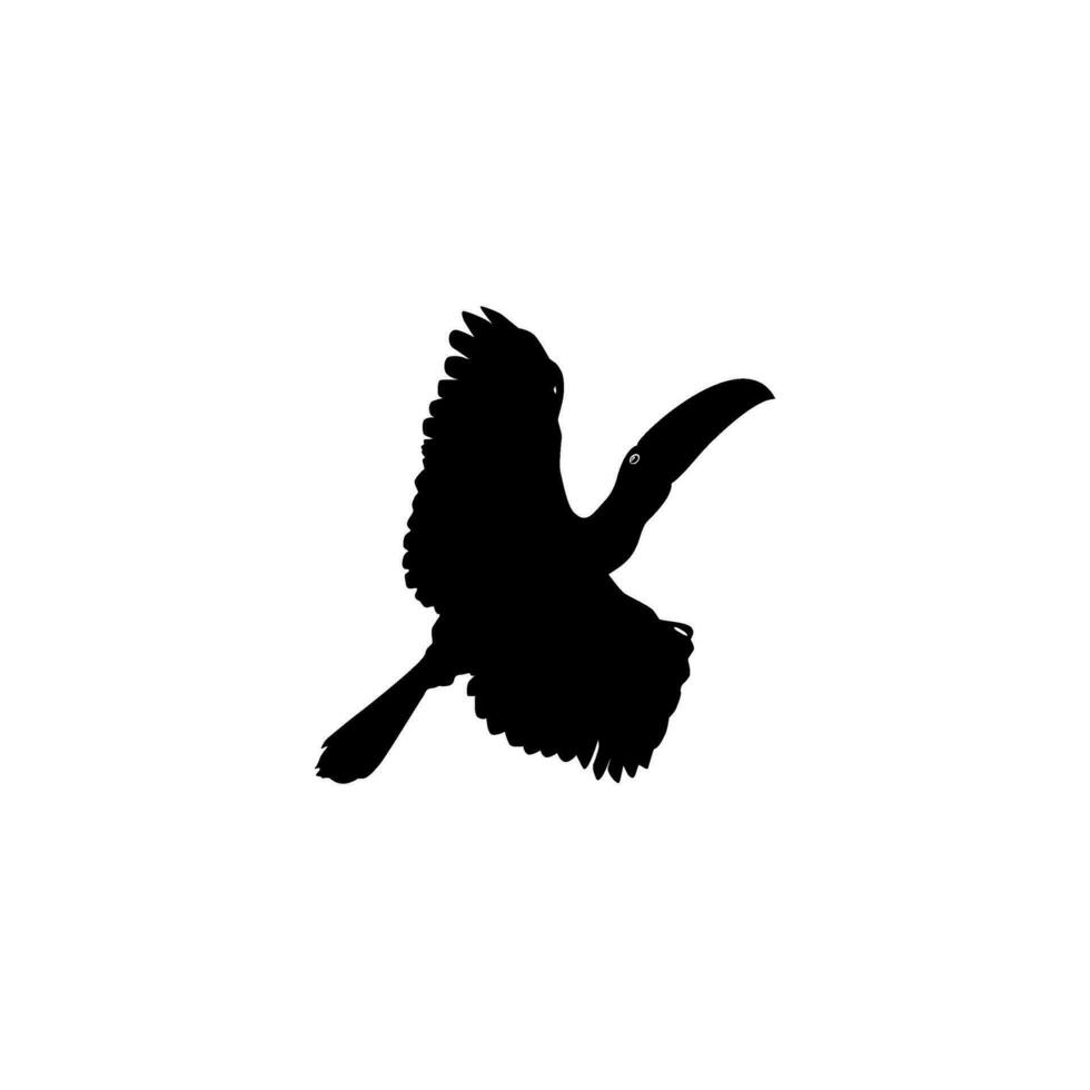 Flying Toucans. Toucans are Neotropical members of the near passerine bird family Ramphastidae. The Ramphastidae are most closely related to the American barbets, Bird Silhouette. Vector Illustration