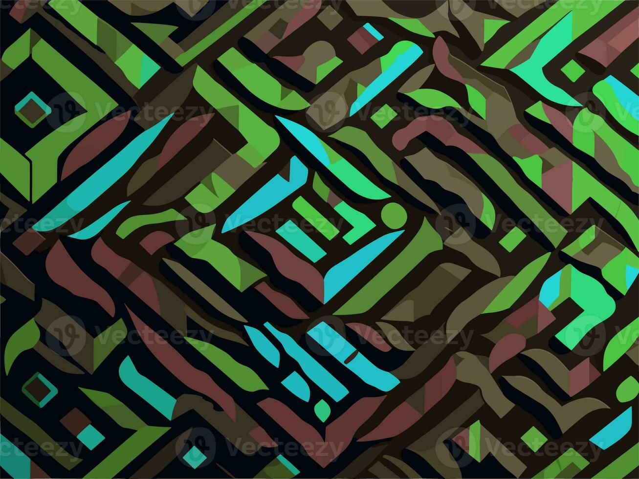 seamless pattern with shapes illustration. photo