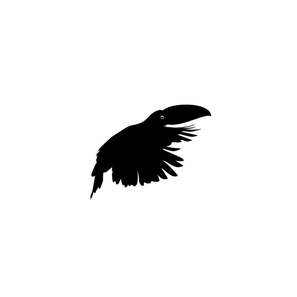 Flying Toucans. Toucans are Neotropical members of the near passerine bird family Ramphastidae. The Ramphastidae are most closely related to the American barbets, Bird Silhouette. Vector Illustration