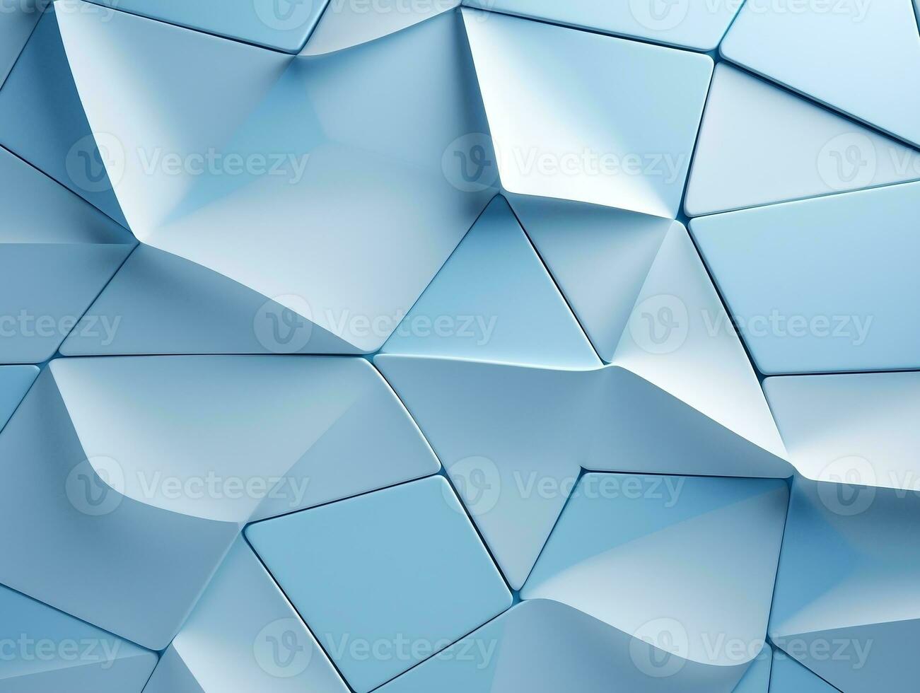 Beautiful textured 3D wall in light blue and white futuristic Geometric background AI Generative photo