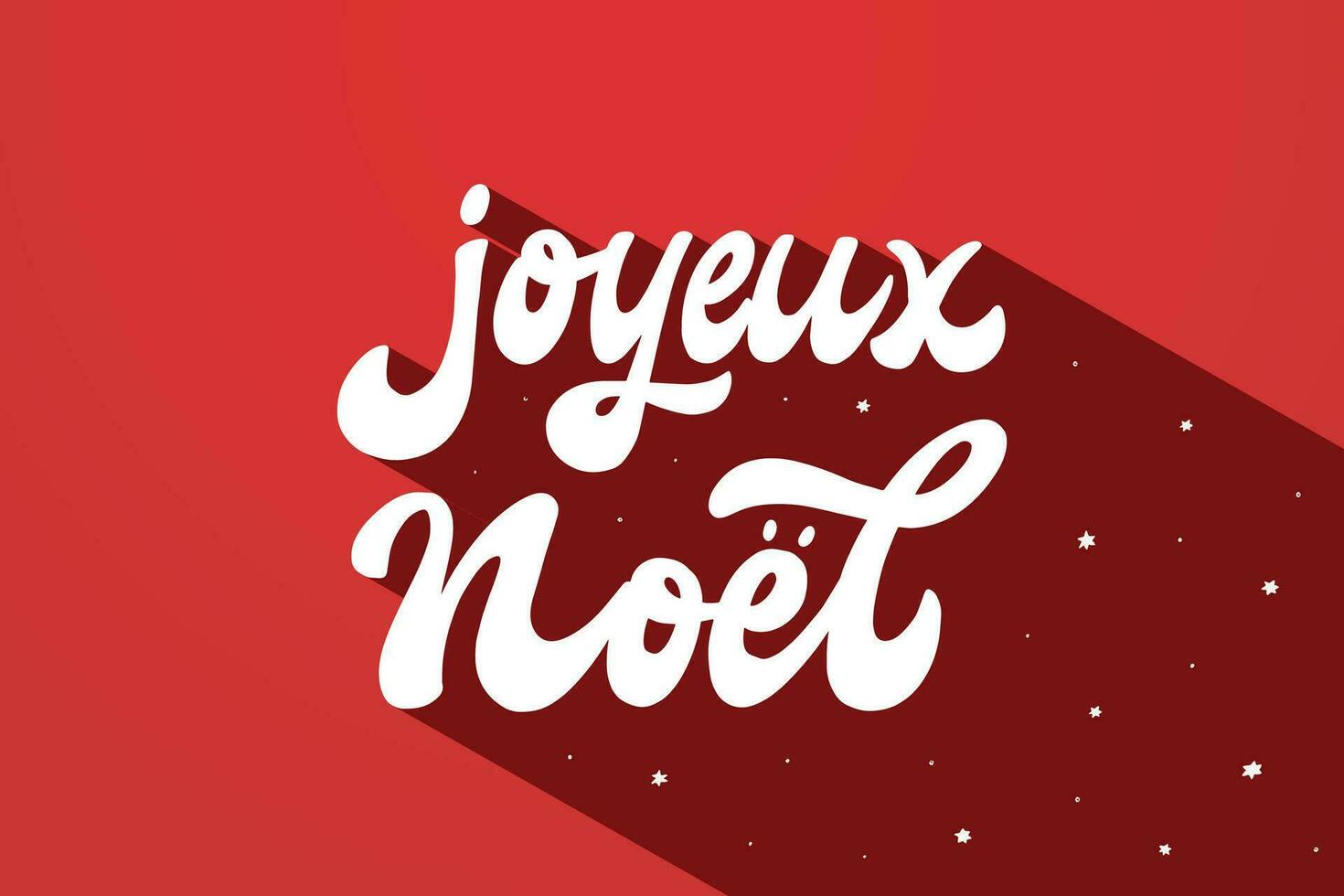 Joyeux Noel lettering quote in French - translation Merry Christmas. Good for posters, prints, cards, signs, banners, wallpaper, stickers, invitations, etc. EPS 10 vector