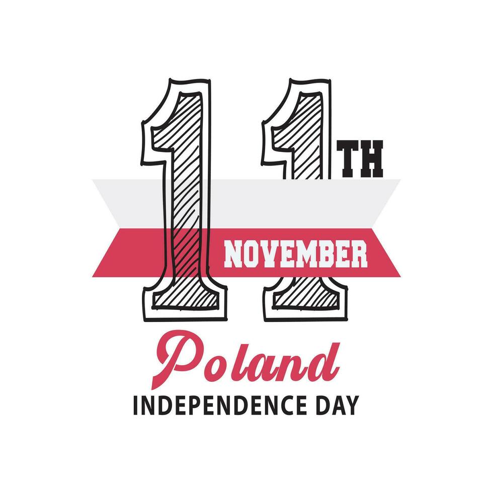 November 11, Poland Independence Day. Happy Independence Day of Poland vector