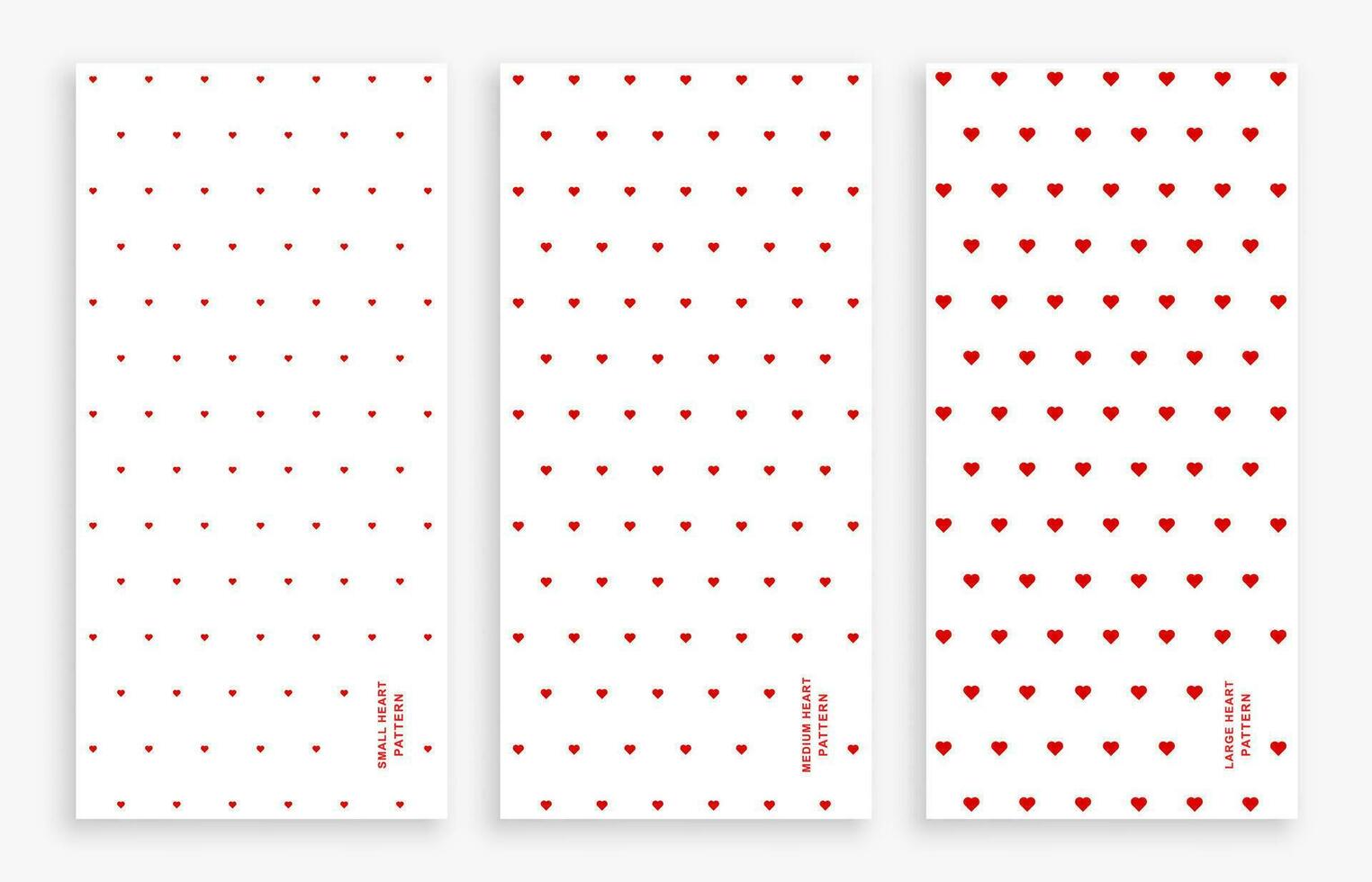 Heart seamless Pattern in Red and White. vector