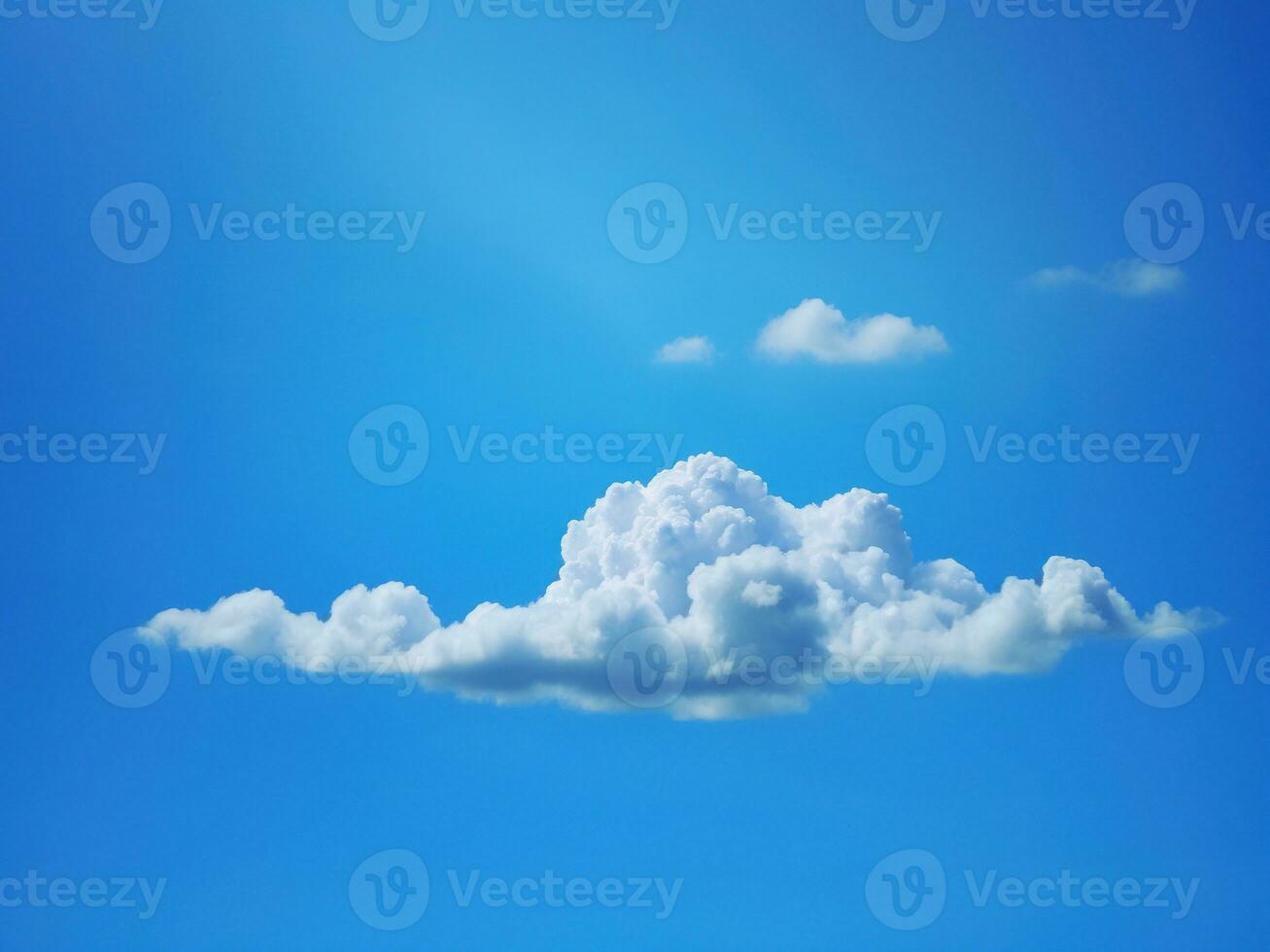 a big cloud in a sky. abstract blue background generative ai photo
